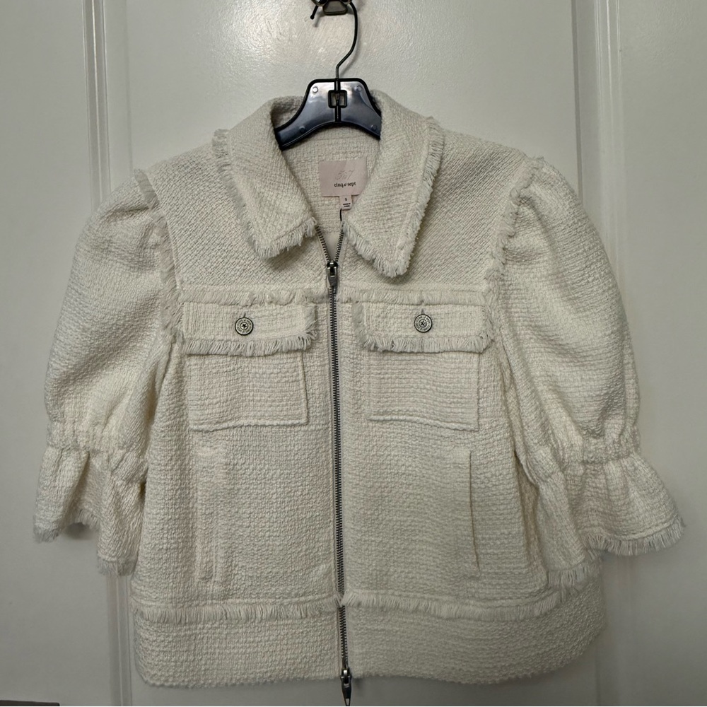 cinq a sept Holly Boucle Short Sleeve Jacket - Small - Picture 4 of 15